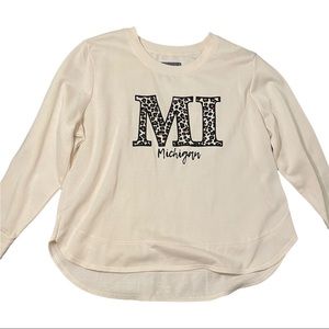 🔆🔆 MICHIGAN MI LEOPARD PRINT SWEATER PLUS SIZE 2x XXL⚡️⚡️